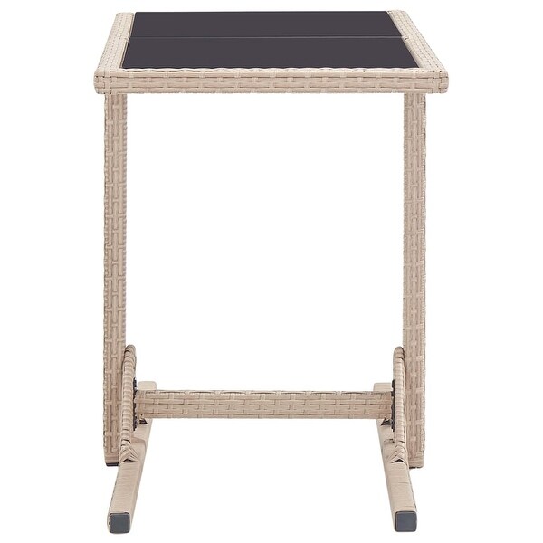 vidaXL Patio Table Beige 43.3