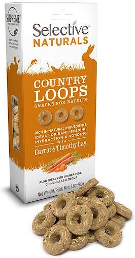 Science Selective Naturals Country Loops Rabbit Treats， 2.8-oz bag， case of 4