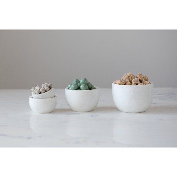 White Marble Bowls (Set of 4)