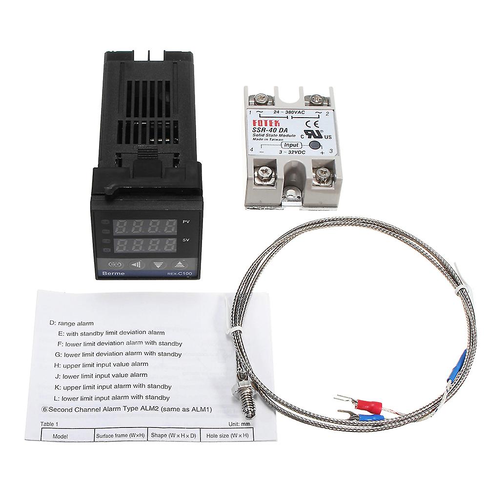 Temperature Controller， Ssr-40 Da， K Thermocouple Probe， Heatsink， User Manual，