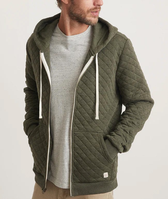 Marine Layer Corbet Quilted Full Zip Hoodie