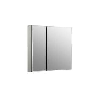 KOHLER 30 in. W x 26 in. H Two-Door Recessed or Surface Mount Medicine Cabinet in Silver Aluminum K-CB-CLC3026FS