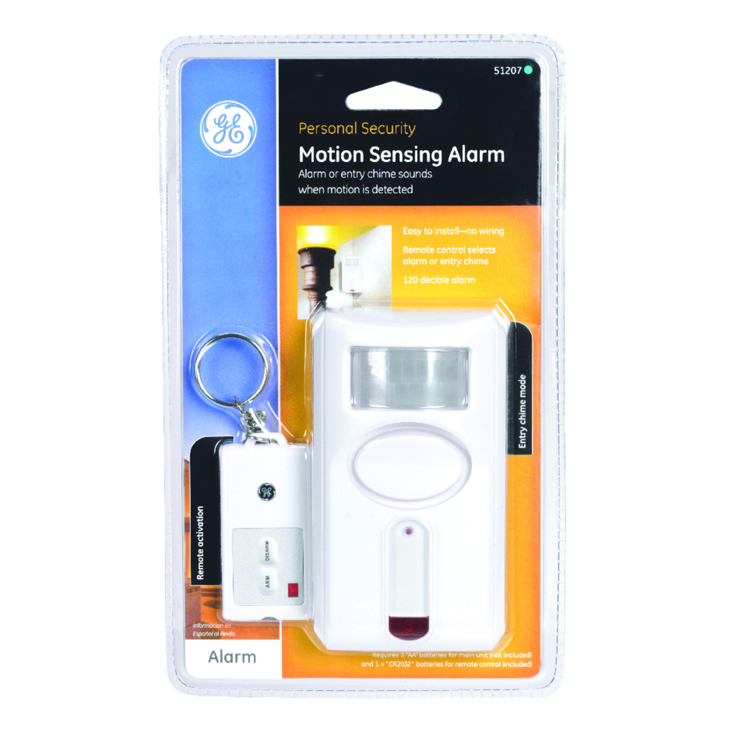 GE White Plastic Motion Sensor and Alert System