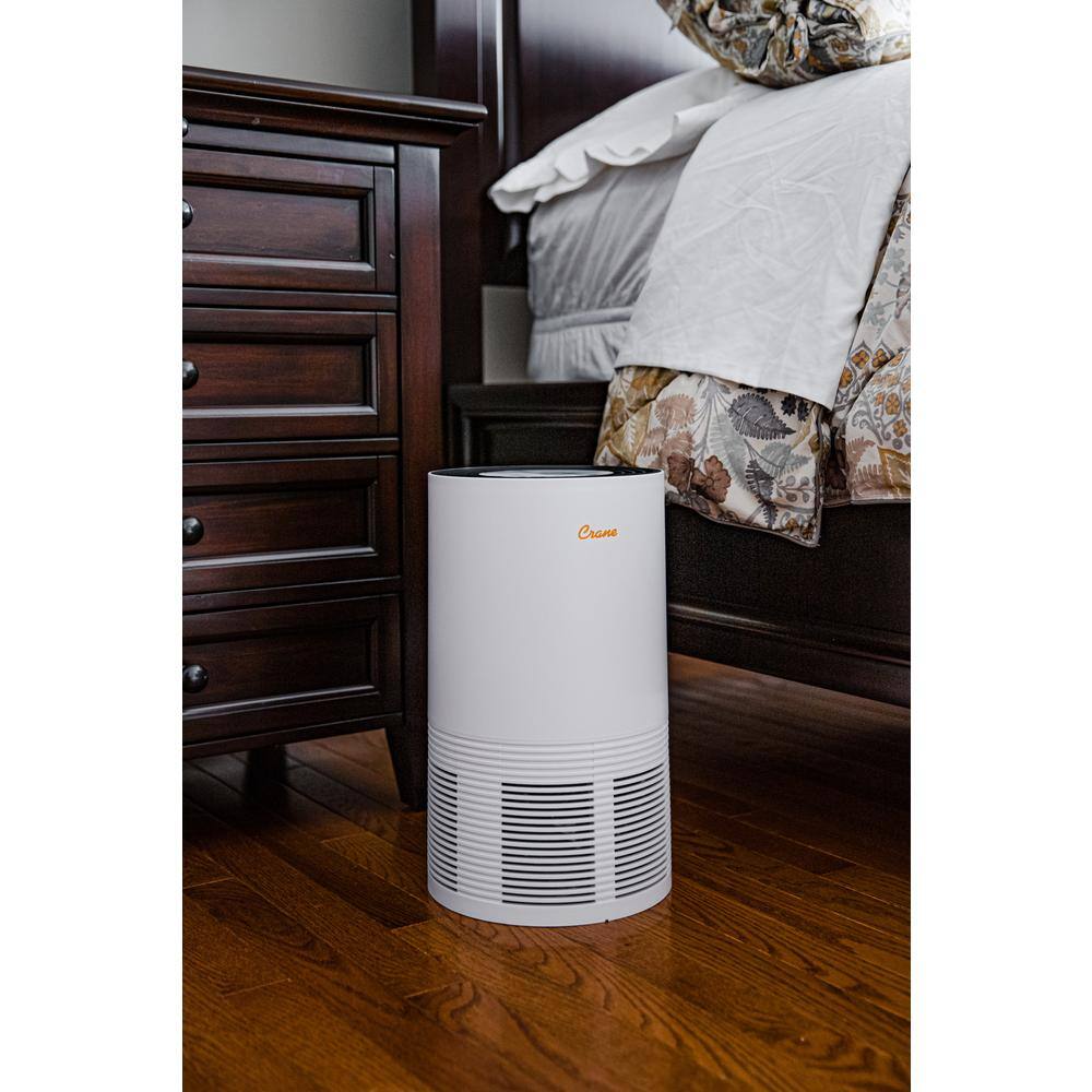 Crane True HEPA Air Purifier with Germicidal UV Light for Small to Medium Rooms up to 300 sq.ft. - Premium EE-5068