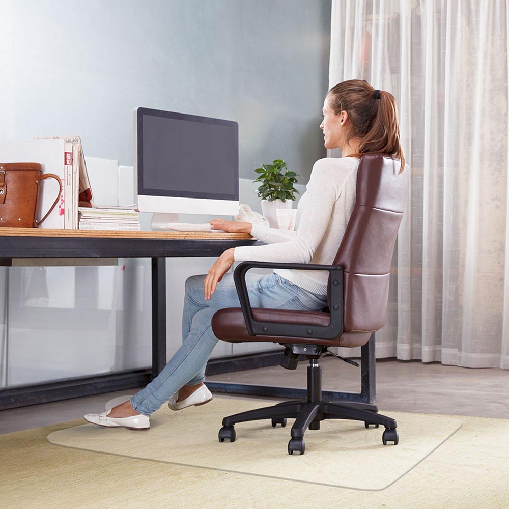 Yescom 48x36 PVC Hardwood Floor Protector Home Office Chair Mat Lip/ no Lip