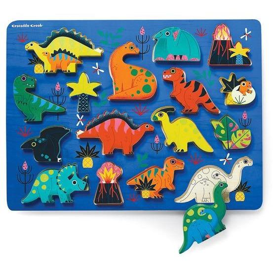 Let's Play 16 Piece Wood Puzzle - Dinosaurs by Crocodile Creek