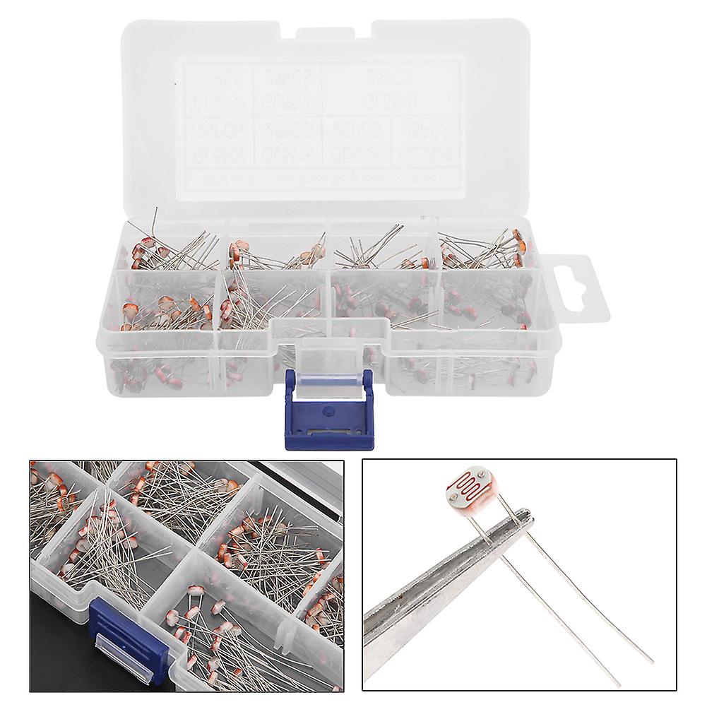 175pcs Mini Photosensitive Resistor Kit Gl5506 Gl5516 Gl5526 Gl5528 Gl5537 Gl5539 Gl5549