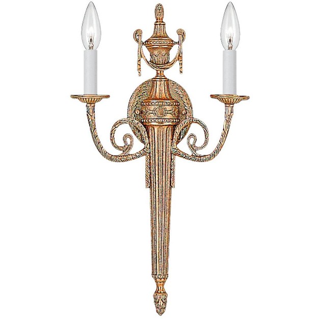 High Brass 2 light Traditional Wall Sconce