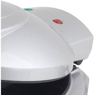 Brentwood Appliances 9 in. Silver Aluminum Electric Omelet Maker with Non-Stick Plates 985114235M