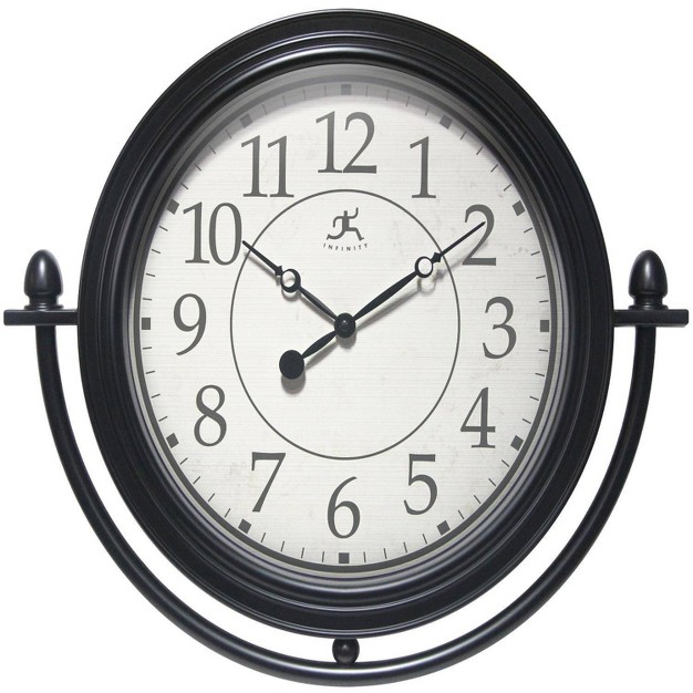 Finial Wall Clock Black Infinity Instruments