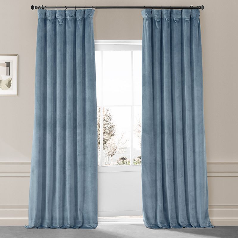 EFF Signature Plush Velvet Hotel Blackout Window Curtain