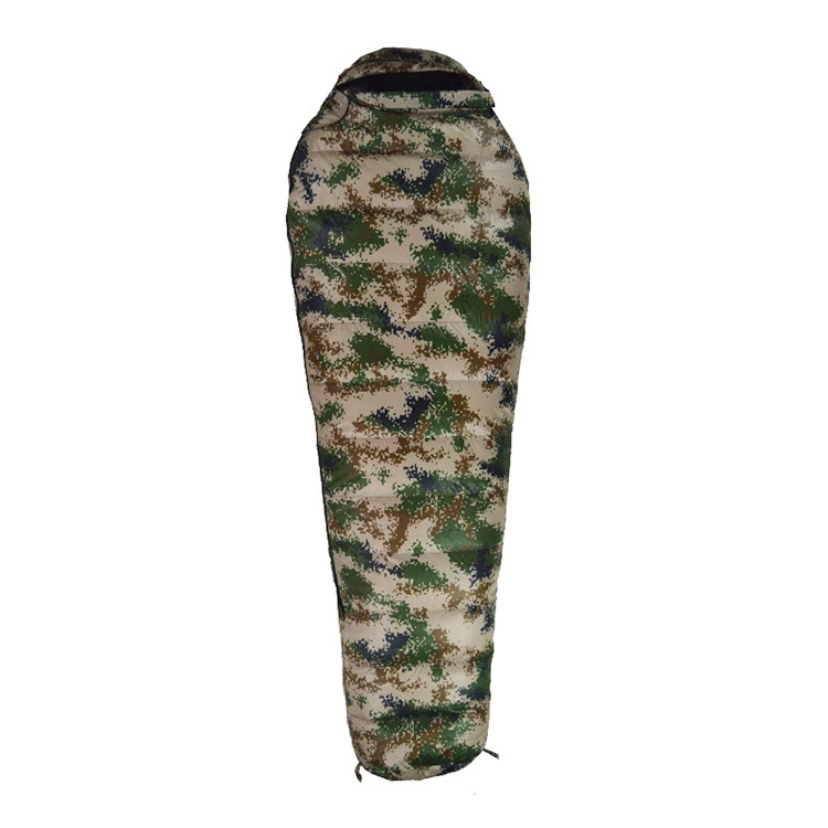 Outdoor Camping Winter Ultralight Down Tactical Waterproof Camouflage Sleeping Bag Mummy