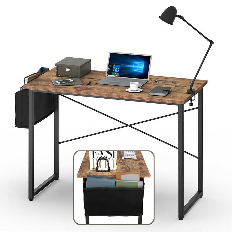 Modern Computer Desk with Storage Bag