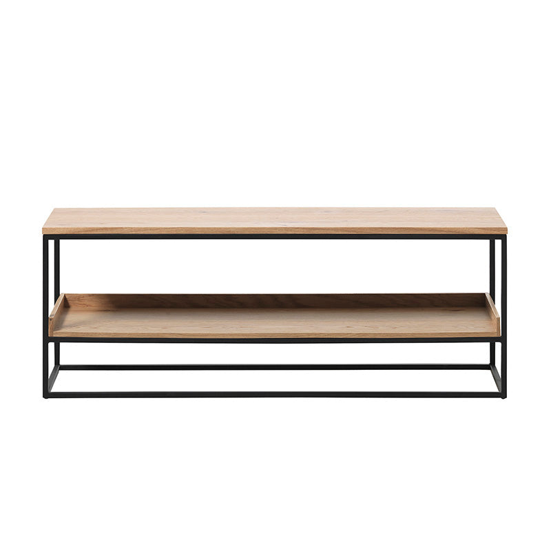 RIVOLI Bench 120cm - Natural Oak / Black