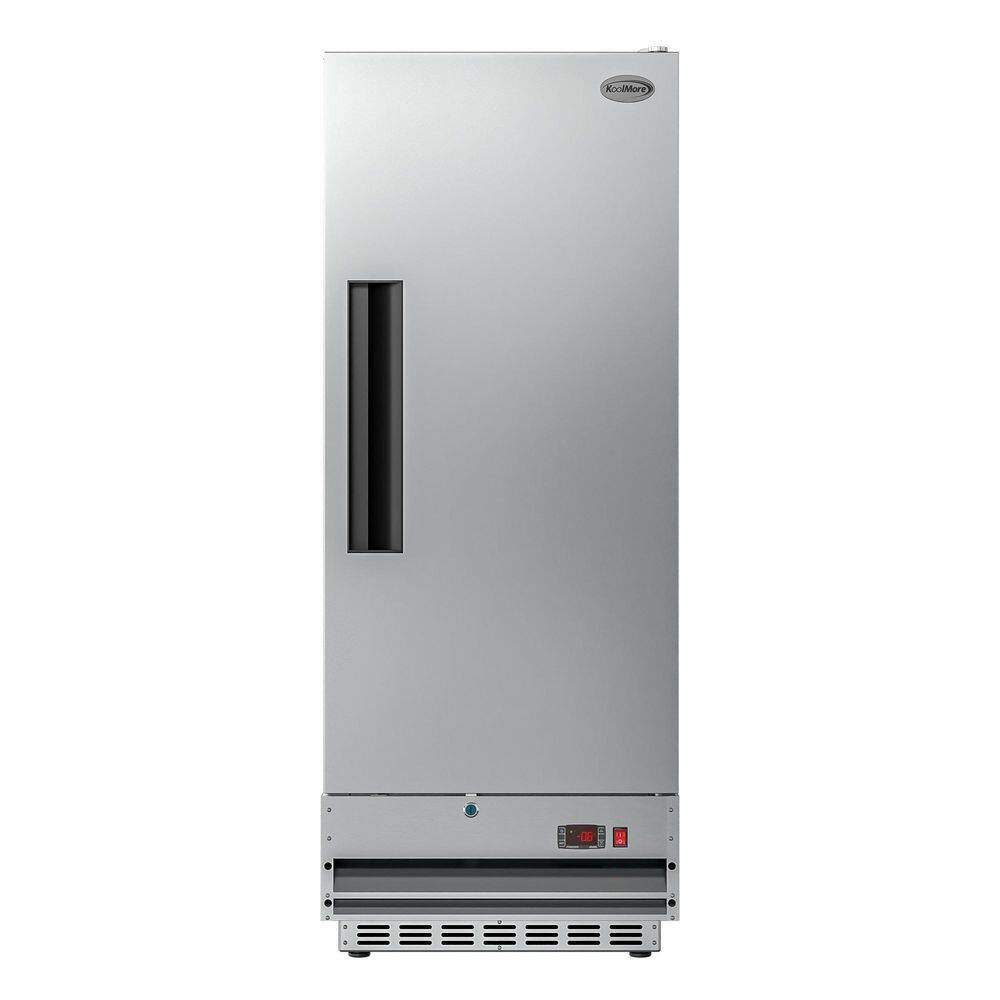 Koolmore 12 cu. ft. Commercial One Door Auto Defrost Upright Reach-In Freezer in Stainless Steel RIF-1D-SS12C