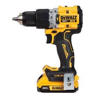 DW 20V Lithium-Ion Cordless Brushless Compact 12 in. Hammer Drill Kit with (2) 2.0Ah Batteries and Charger DCD805D2