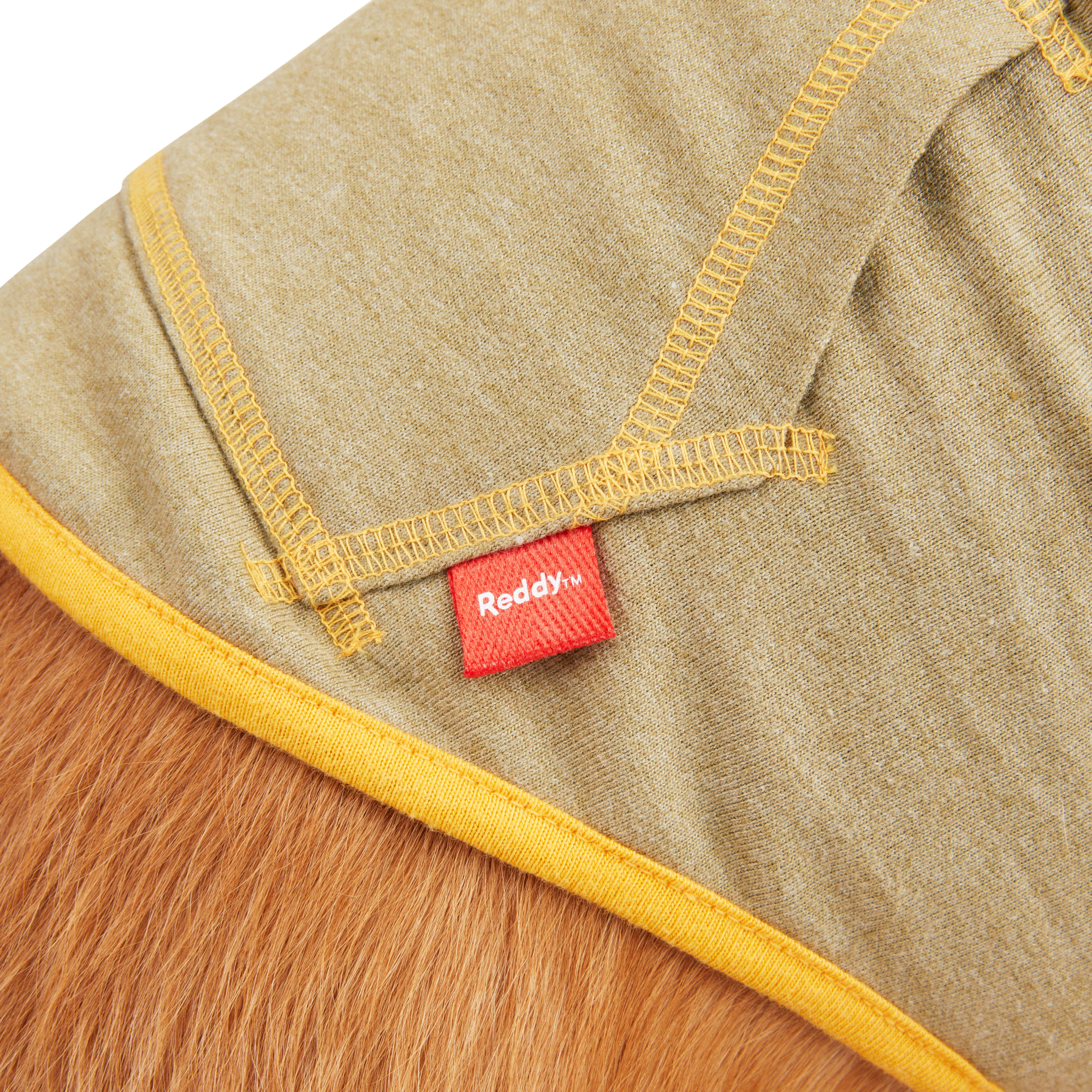 Reddy Brown and Yellow Zip Dog Hoodie， 3X-Large