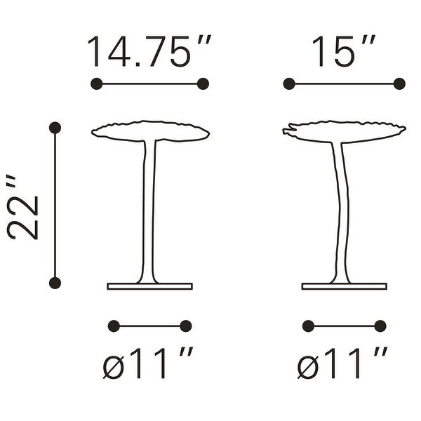 Lily Side Table Gold - 15