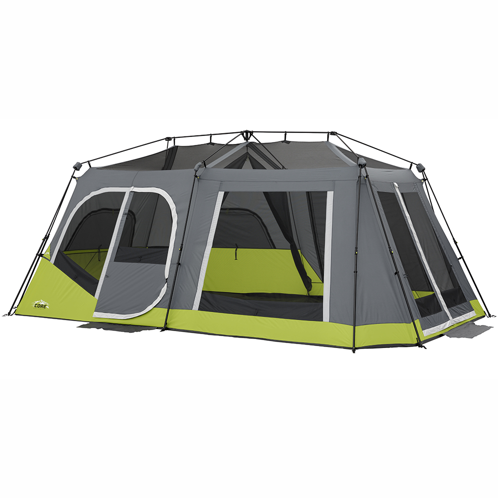 Core Equipment 18' x 10' Instant Cabin Tent， Sleeps 12