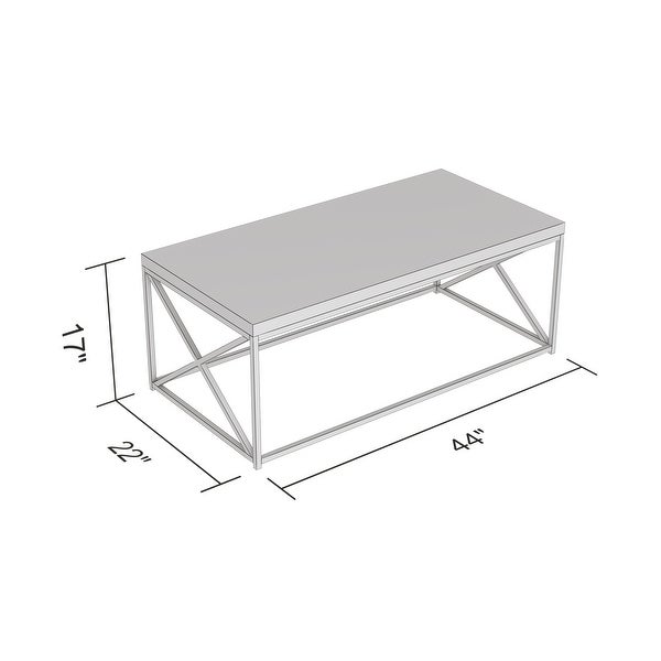 Coffee Table 44L Marble Black Metal - 44' x 22' x 17'