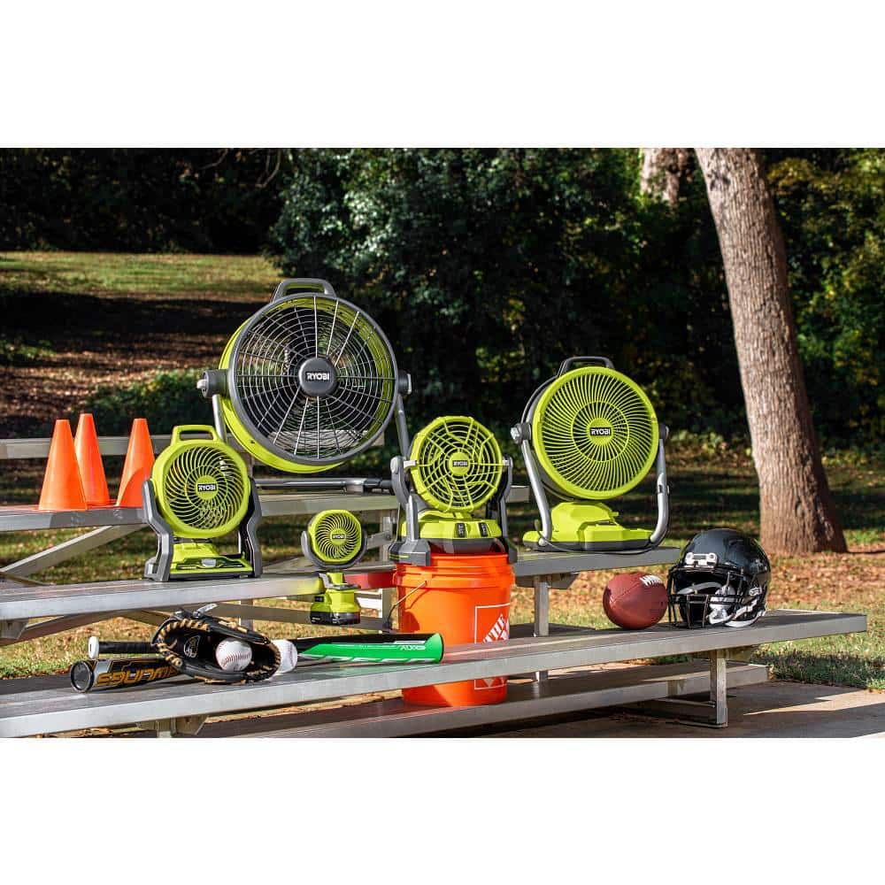 RYOBI ONE+ 18V Cordless Hybrid WHISPER SERIES 7-1/2 in. Fan Kit with 4.0 Ah Battery and Charger PCL811K1N