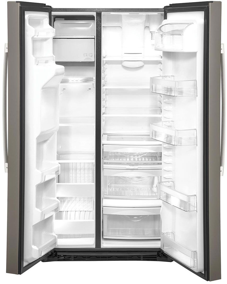 GE 21.8 Cu. Ft. Slate Counter-Depth Side-By-Side Refrigerator