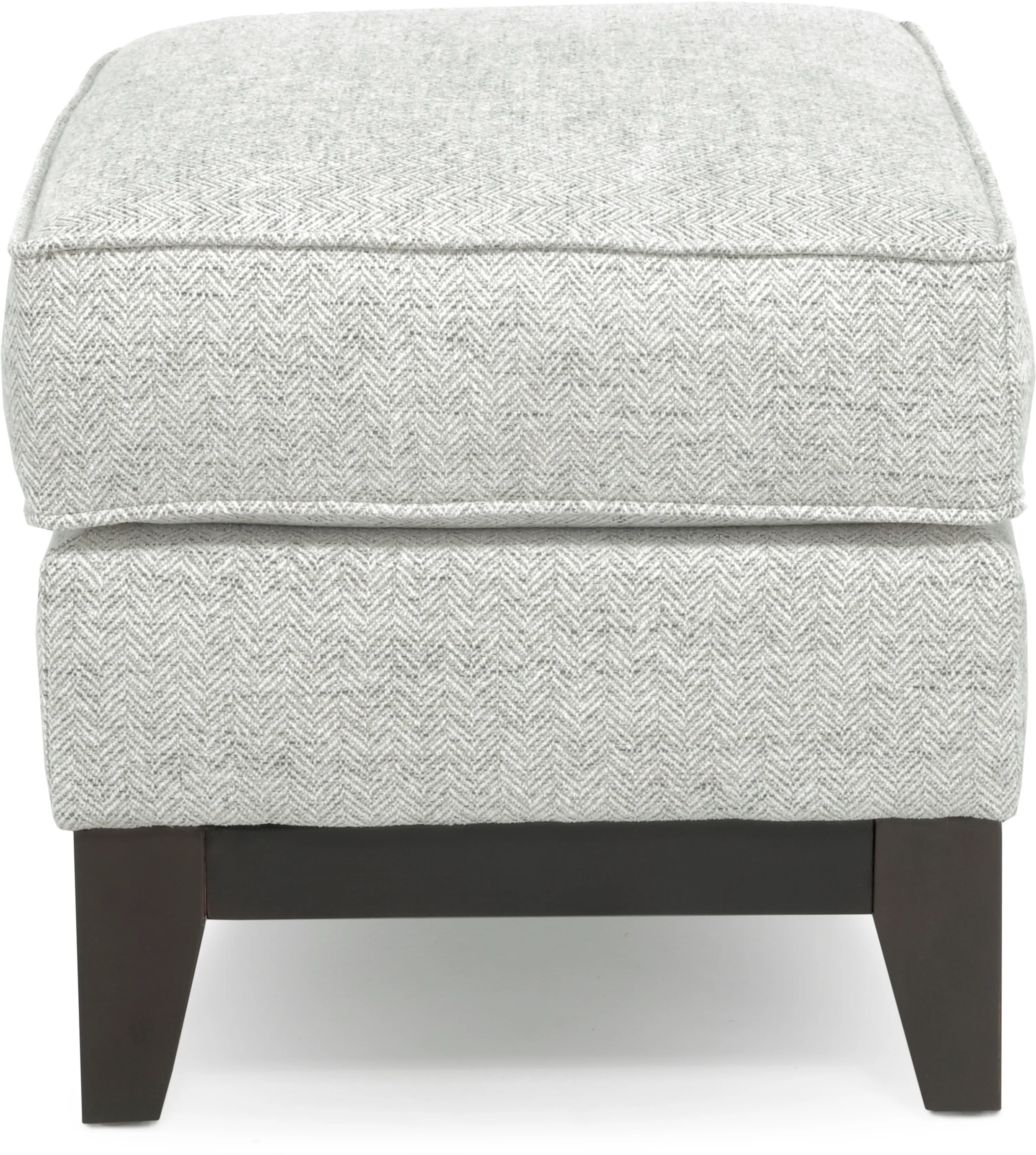 Olivia Contemporary Pearl Gray Ottoman