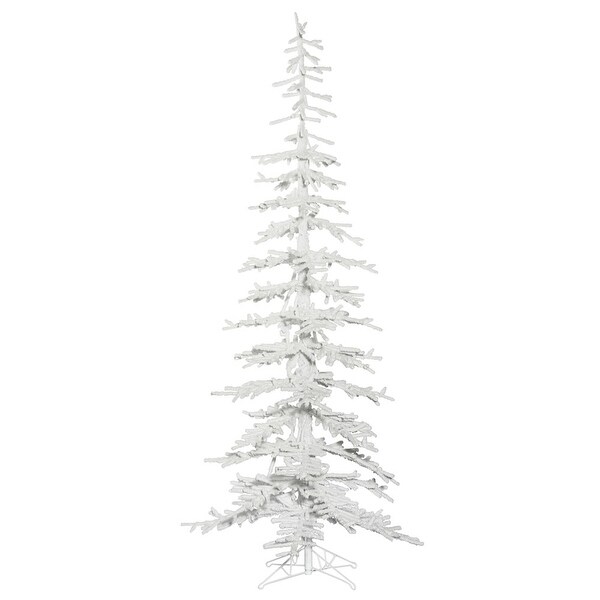 Vickerman 6' x 26 Flocked Kuna Pine Artificial Christmas Tree，Unlit