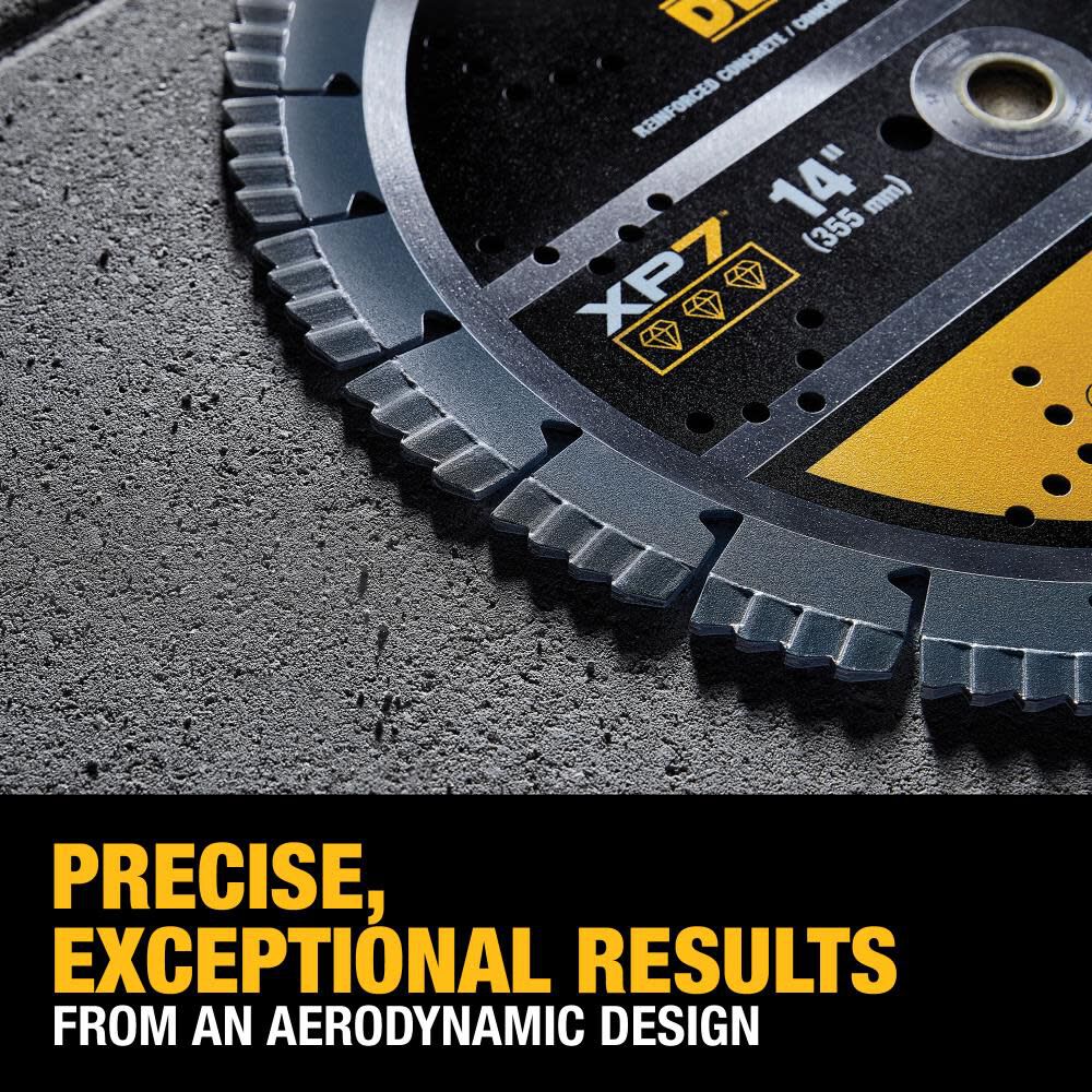 DEWALT Diamond Blade 14" SEGMENTED XP7 REINFORCED CONCRETE DW47437 from DEWALT