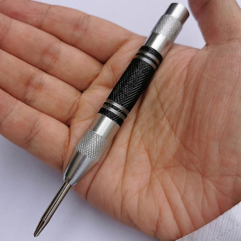 Upgrade Automatic Center Pin Spring Loaded Mark Center Punch Tool Wood Indentation Mark Woodworking