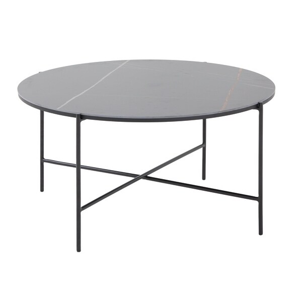 Modrest Hobart Modern Black Ceramic Coffee Table