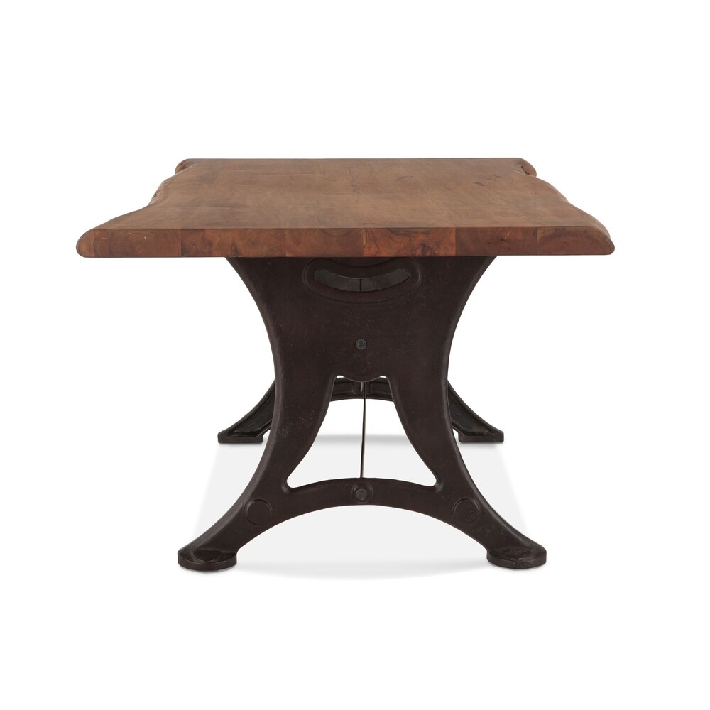 Carbon Loft Wiley Rectangle Live Edge Dining Table