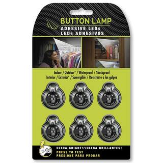 Panther Vision BUTTON LAMP Adhesive LEDs Light Package Lightweight Ultra-Small Ultra-Bright LED Utility Lights (6-Pack) BL-6885