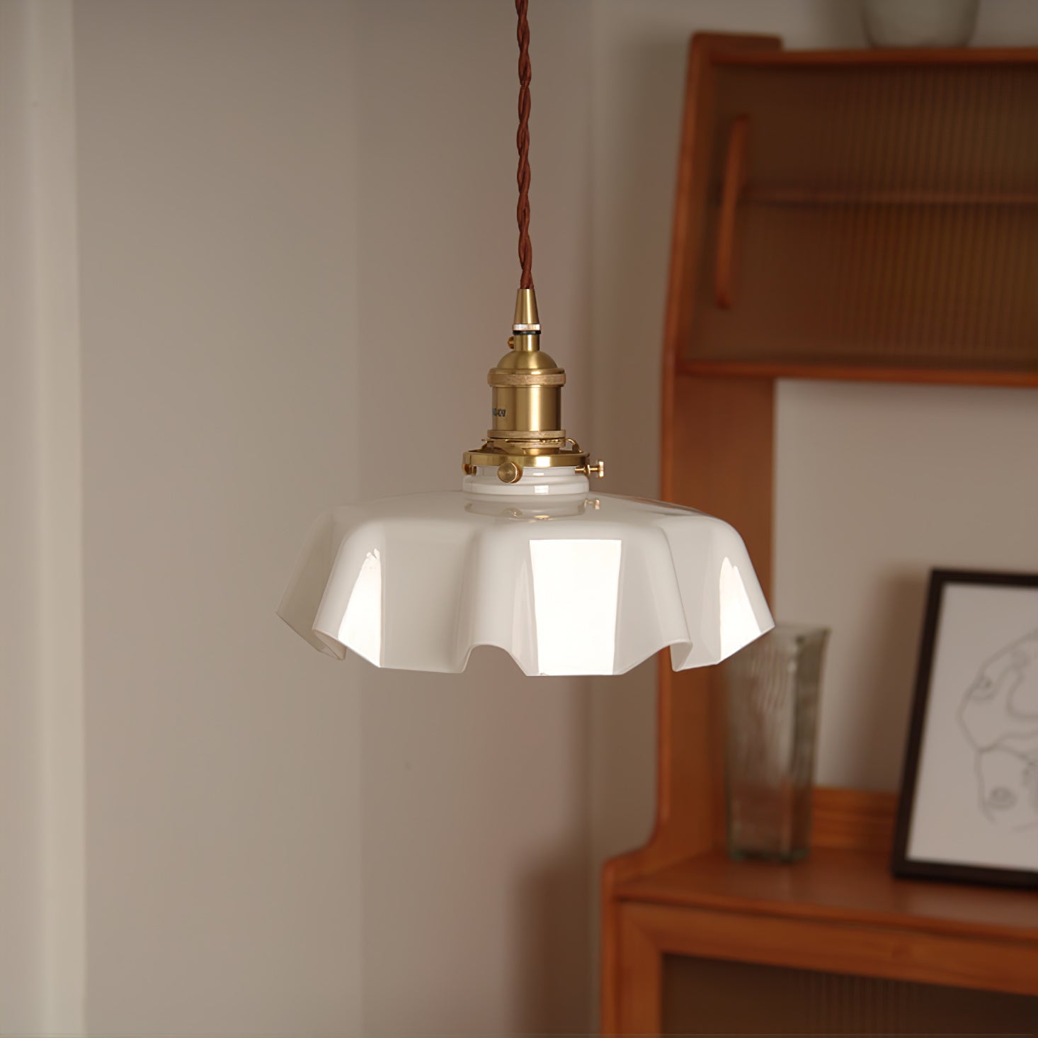 French Flower Pendant Swag Light