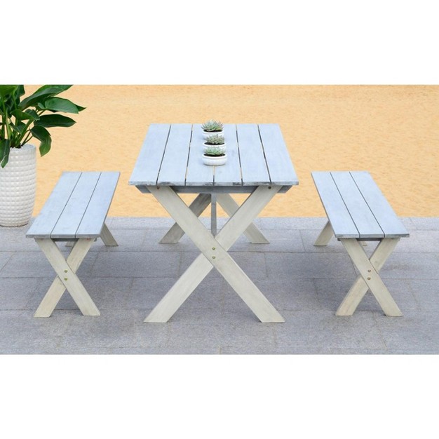 Marina 3 Piece Patio Outdoor Set Safavieh