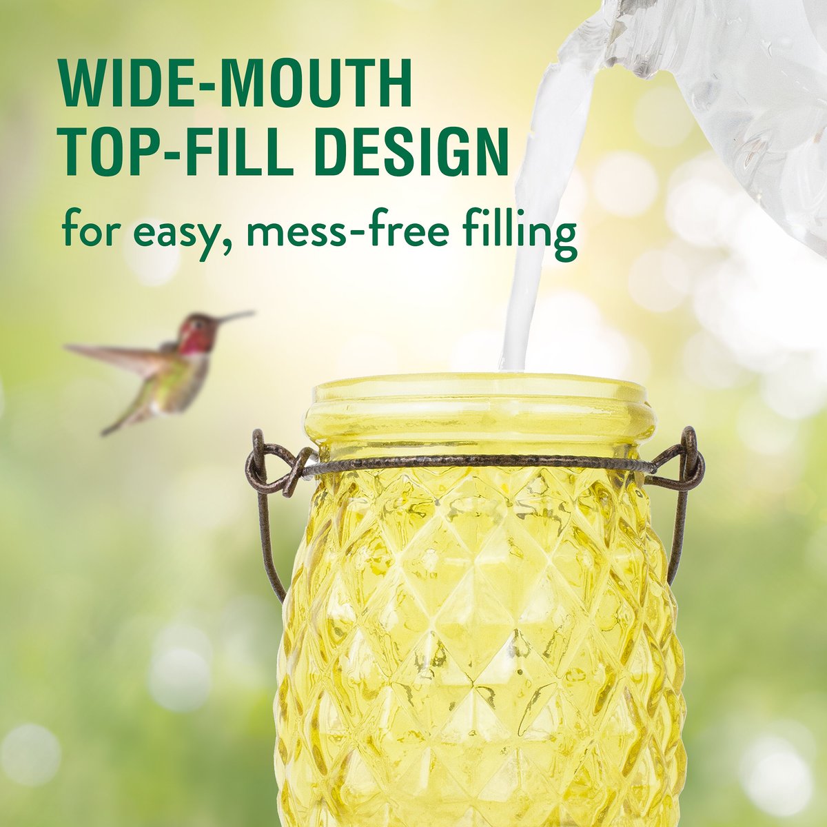 Perky-Pet Pineapple Top-Fill Glass Hummingbird Feeder