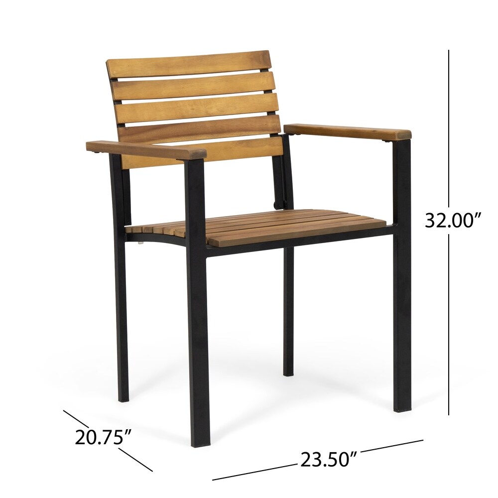 Swartz Outdoor 6 Seater Wood Dining Set by Christopher Knight Home