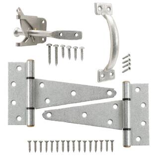 Everbilt Galvanized Gate Tee Hinge Latch and Pull Set 20827