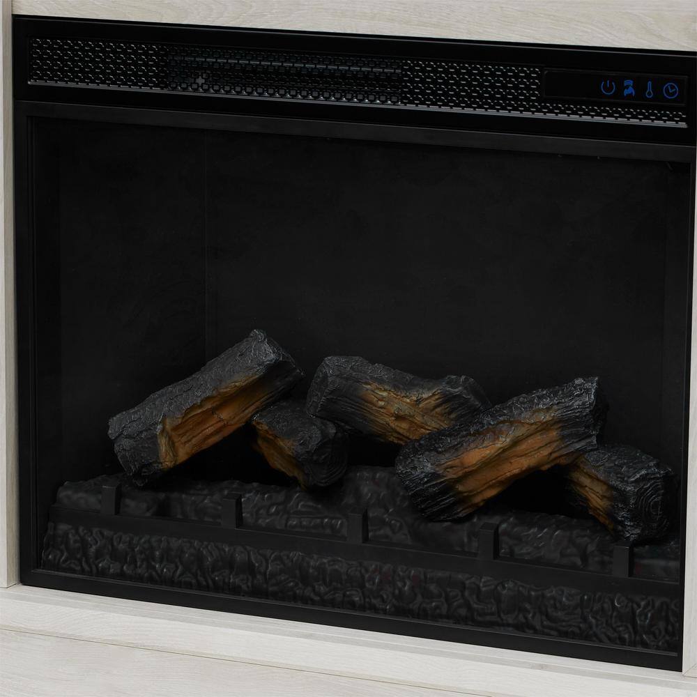 StyleWell Vinegate 67.75 in. W Freestanding Media Mantel Electric Fireplace TV Stand in Fairfax Oak 149032