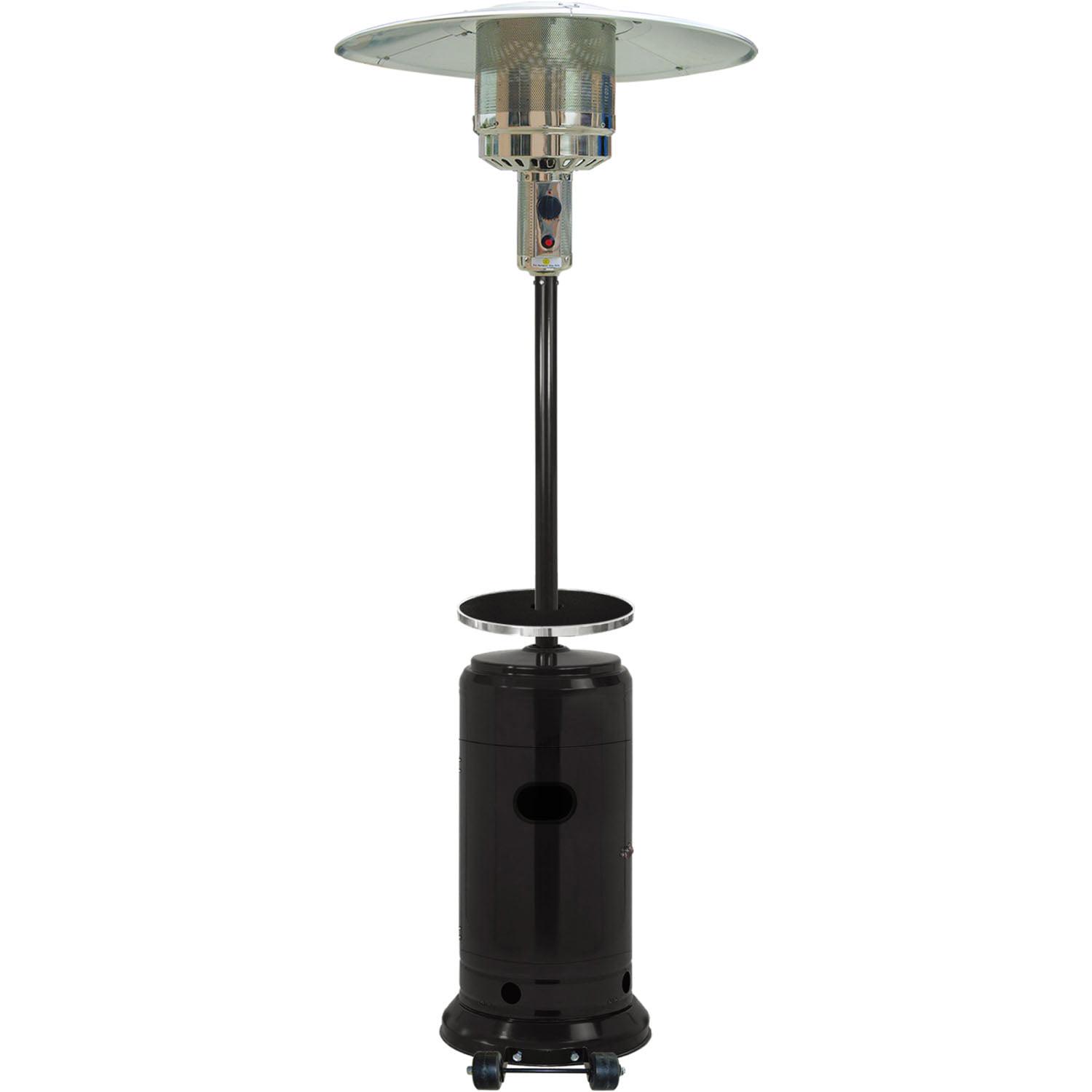 7-Ft. 48，000 BTU Steel Umbrella Propane Patio Heater in Black