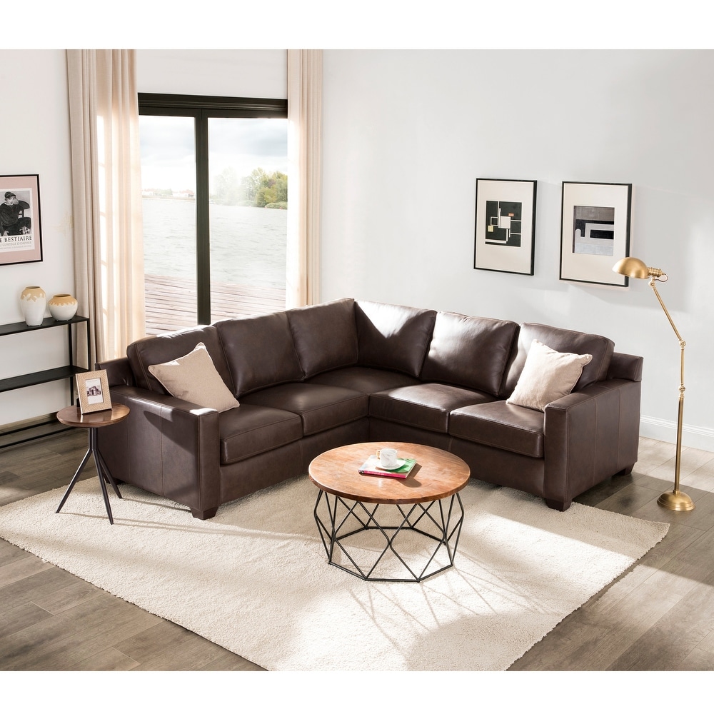 Strick   Bolton Hansen Chestnut Brown 2 piece Sectional   95\