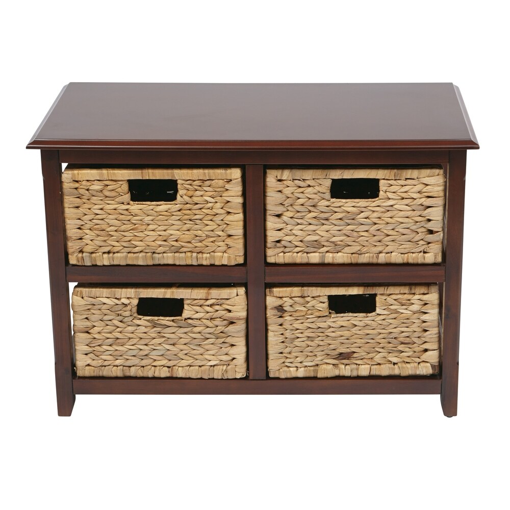 Seabrook Two Tier Storage Unit and Natural Baskets