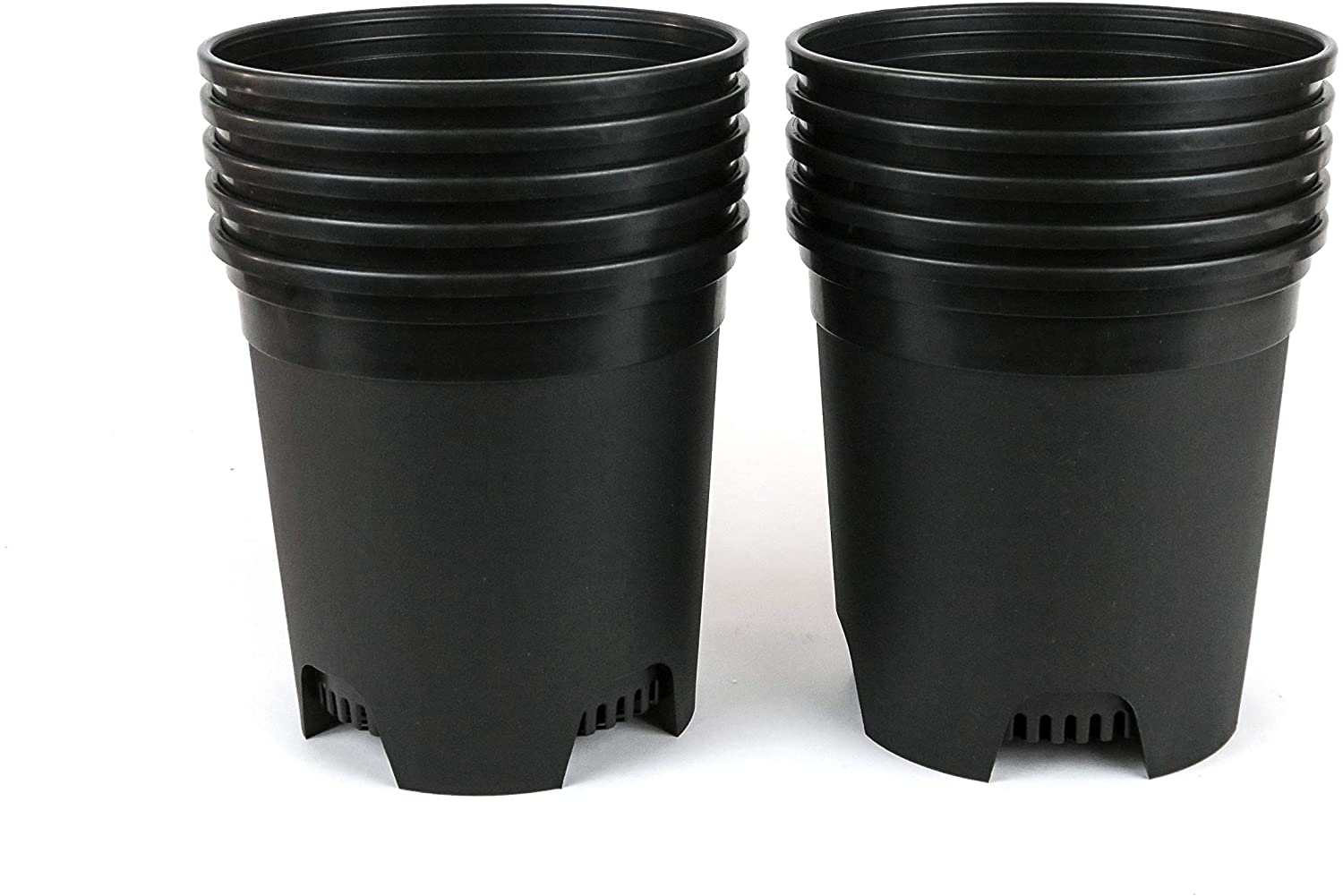 1.5 Gallon Nursery Pot Plastic Planters for Outdoor Indoor Plants Gardening Flower Pots 10-Pack Plant Pots with Drainage Holes