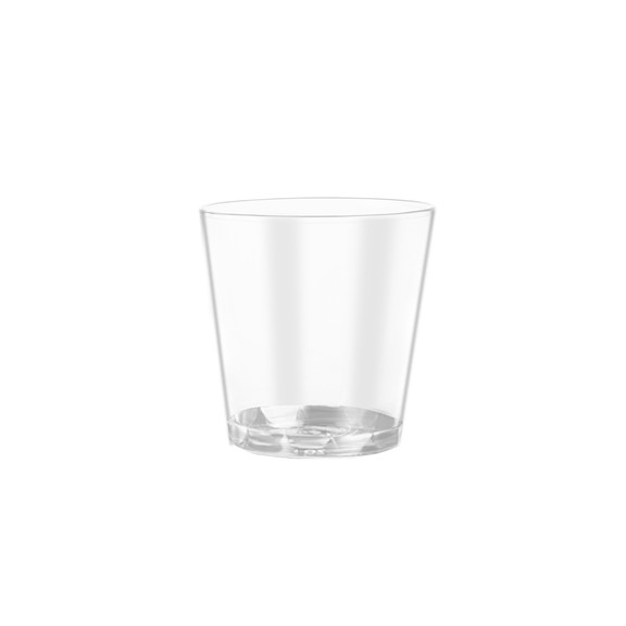 Muka Blank 1 OZ Clear Polystyrene Portion/Shot Gla...