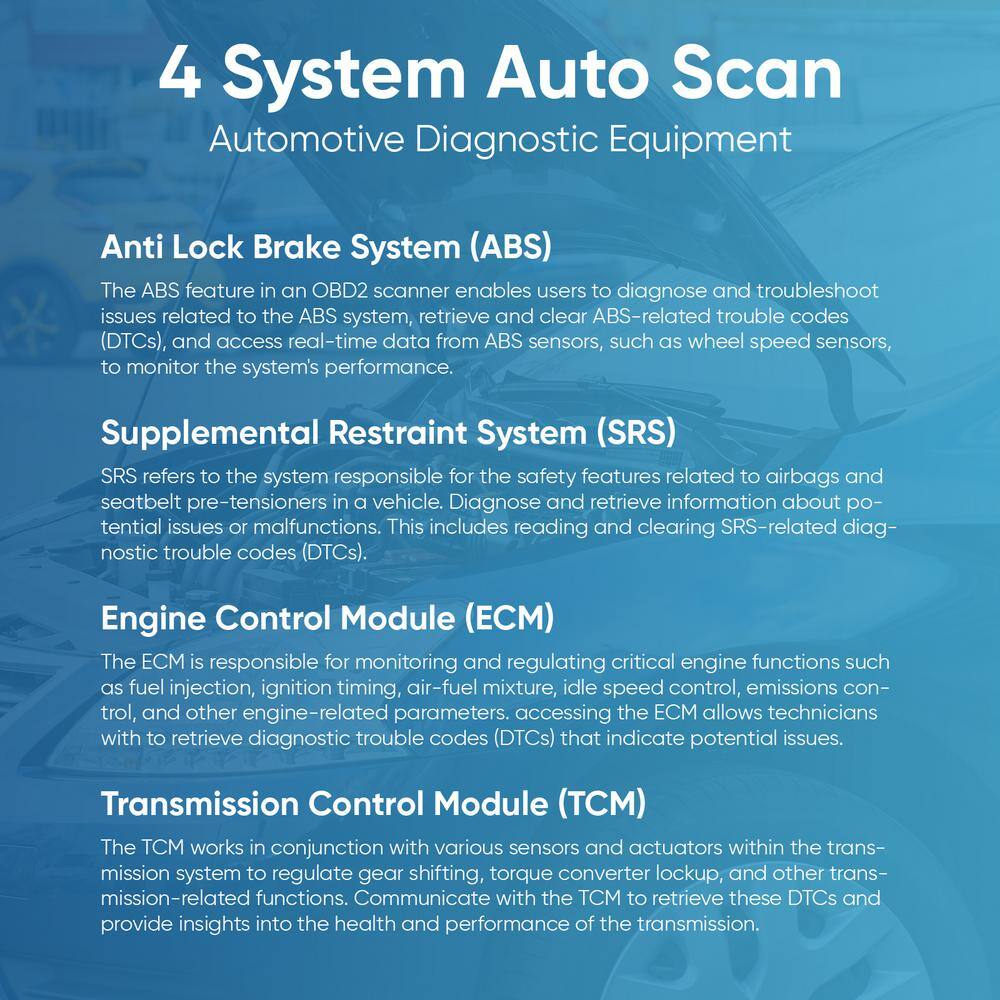 Thinkcar 5 in. OBD2 Scanner Car Code Reader Vehicle Diagnostic Tool THINKCHECK M43 TKM43