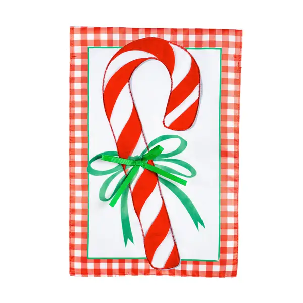 Evergreen Enterprises Christmas Candy Cane House Applique Flag