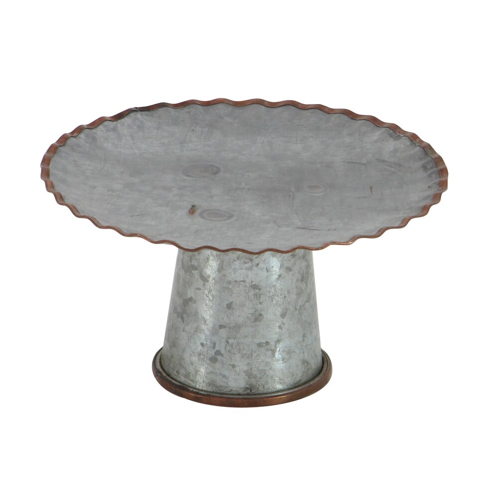 Gray Metal Galvanized Cake Stand (Set of 3)   S/3 9\