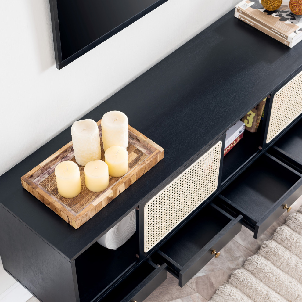 Simms Media Console   Tropical   Entertainment Centers And Tv Stands   by HedgeApple  Houzz