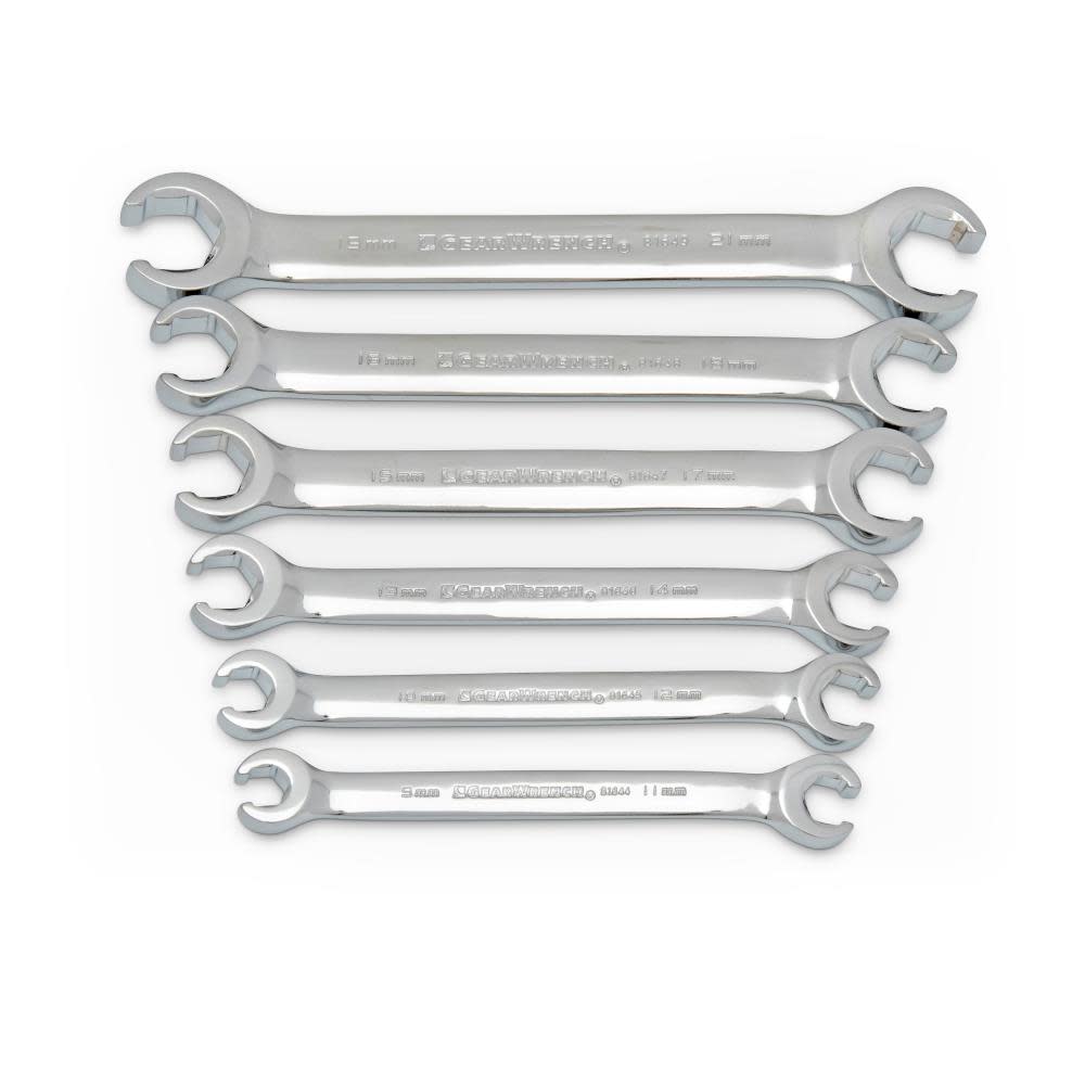 GEARWRENCH Flare Nut Wrench Set 6 Pc. Metric 81906 from GEARWRENCH