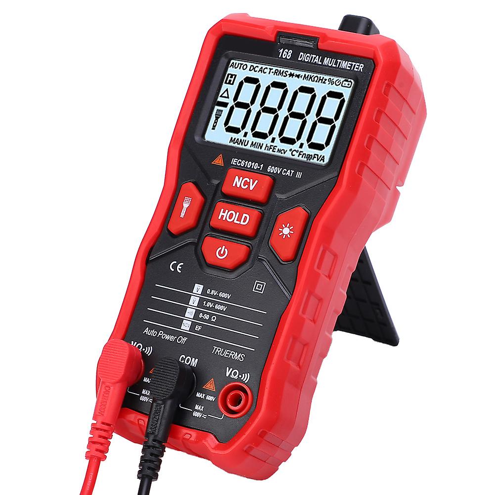 Ua168 Mini Handheld Lcd Digital Multimeter Ac Dc Voltage Resistance Tester With Test Probes